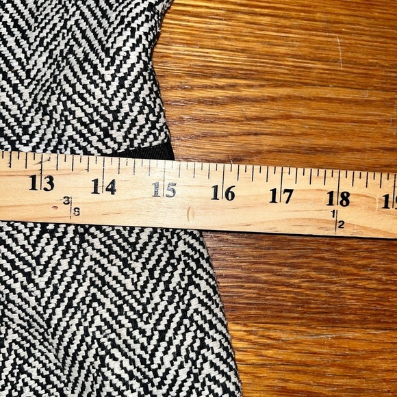 Talbots dress size 4 small pure silk classy career wear black herringbone fall - Picture 5 of 9
